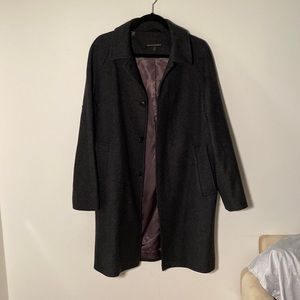 Banana republic overcoat in dark grey